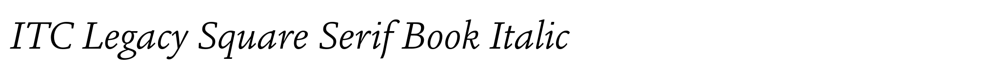 ITC Legacy Square Serif Book Italic image
